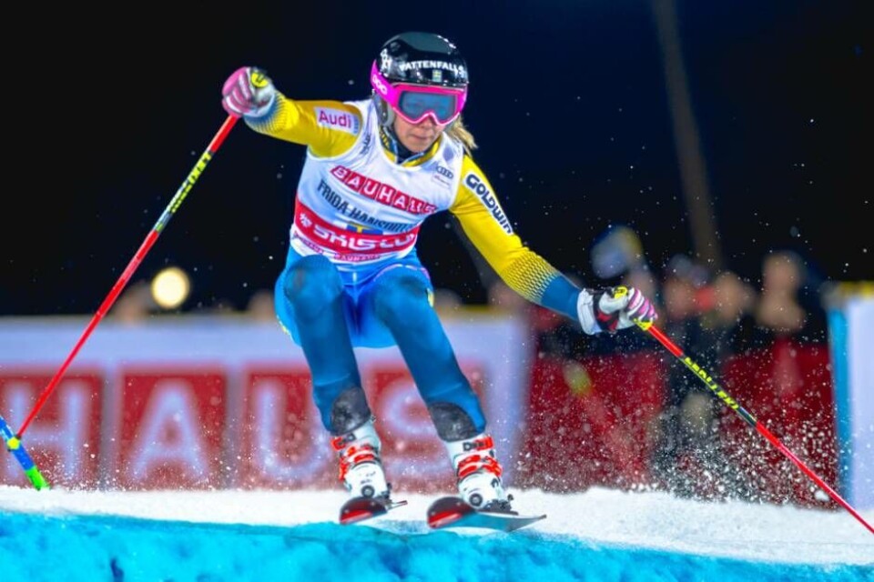 Frida Hansdotter i Hammarbybacken. Foto: Stefan Holm