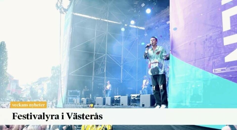 Thomas Strömström är en av artisterna som varit med och skapat festivalyra i Västerås under helgen. Foto: Jonas Edberg Thomas Strömström är en av artisterna som varit med och skapat festivalyra i Västerås under helgen. Foto: Jonas Edberg