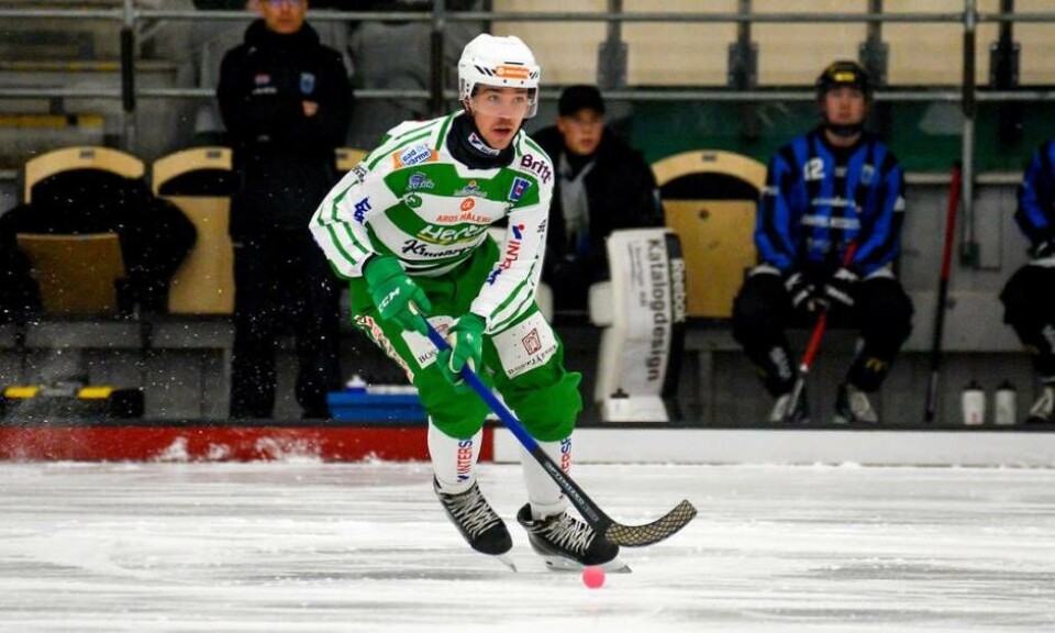 VSK-anfallaren Robin Andersson hade stor del i vändningen i Söderhamn med sina tre mål. (Bilden är från hemmapremiären mot Sirius.) Foto: Stefan Lindgren