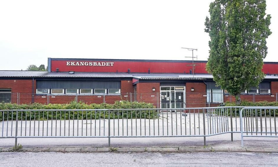 Nyöppning i höst. Den omfattande renoveringen av Ekängsbadet har snart nått in i kaklet. Foto: Stefan Lindgren