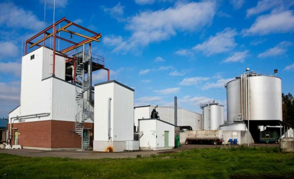 Biogasanläggningen på Gryta avfallsstation i Västerås.