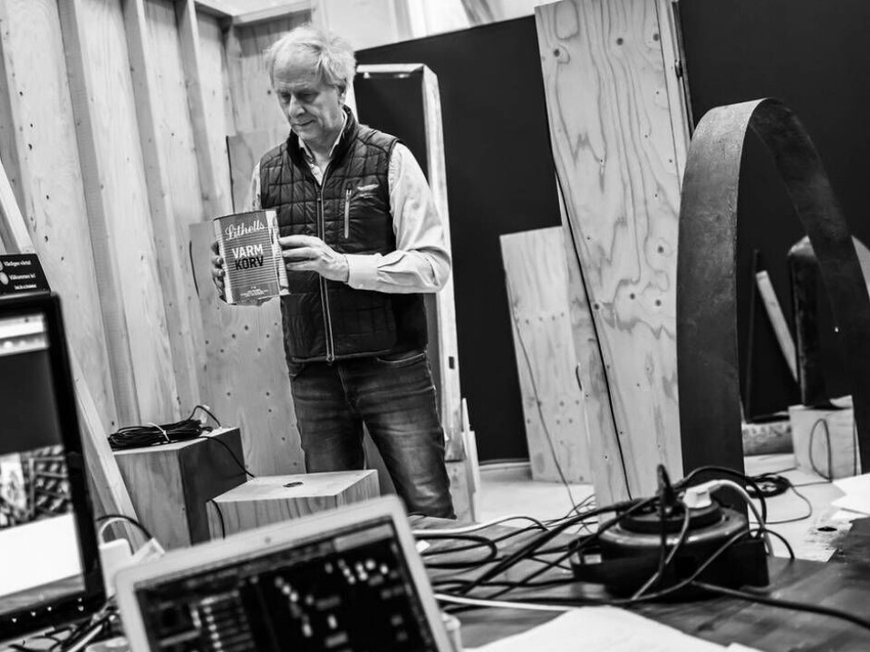 industrikväden. Musikern Torbjörn Grass har byggt ett musikaliskt rum på länsmuseet. Foto: Lars of Sweden