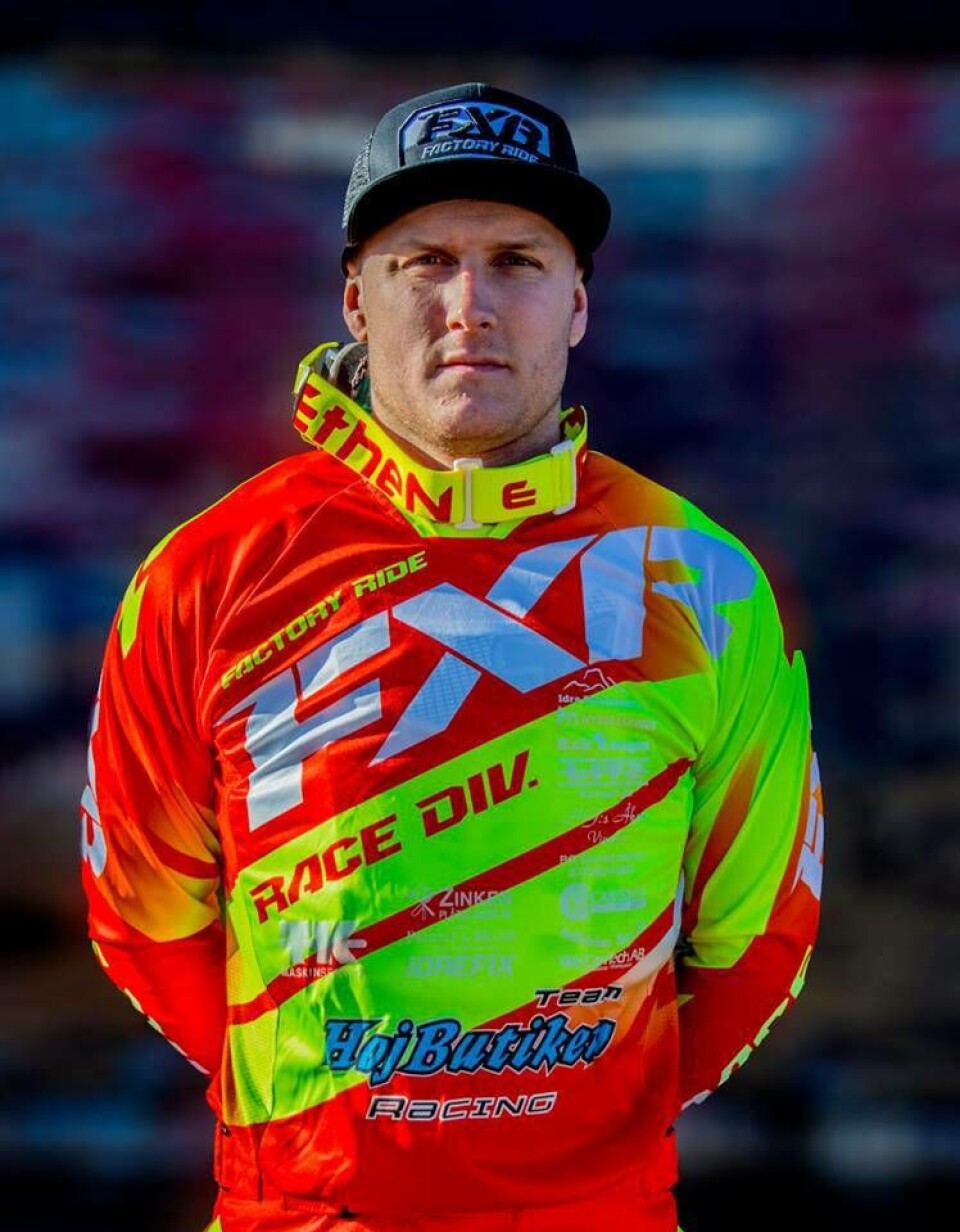 Patrik Ståhl – bakom hjälmen. Foto: Maja Lindh