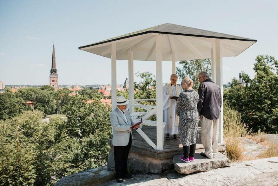 Djäkneberget är en av tre platser i Västerås som håller drop in-vigslar fredag 1 juli. Foto: HENRIK MILL
