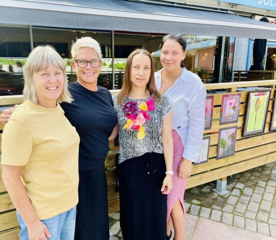 Pedagogerna Carina Kvarnryd, Jennie Gustafsson, Frida Björn och Matilda Larsson. Foto: Michaela Ericzén