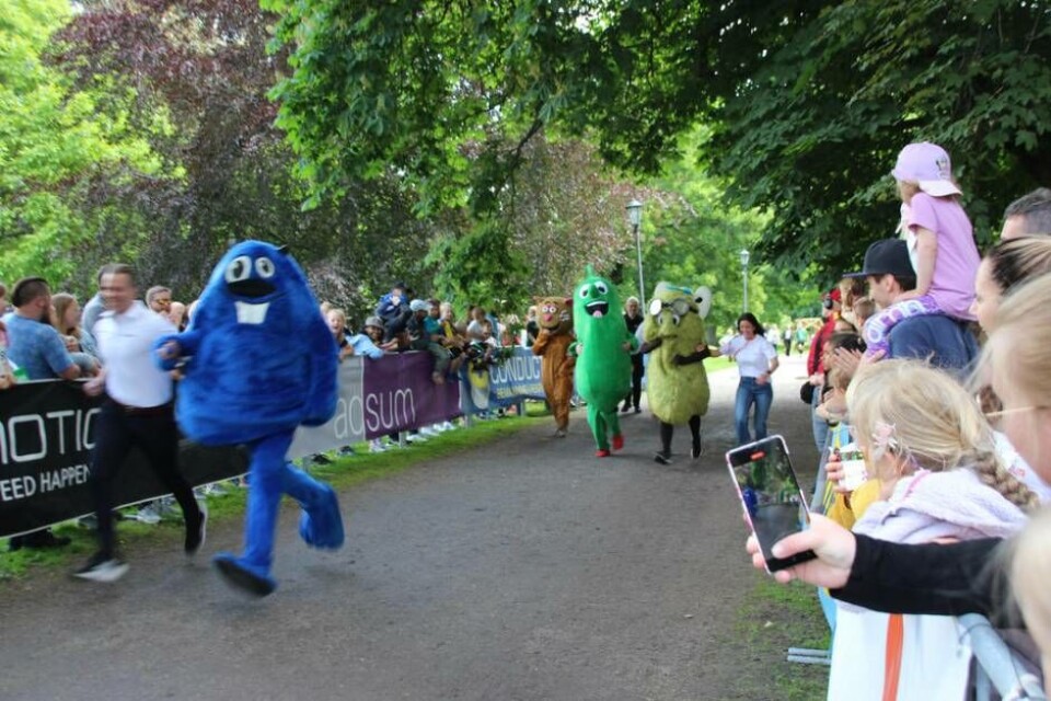 I maskotracet utsågs Västerås snabbaste maskot. Foto: Jonas Bergkvist