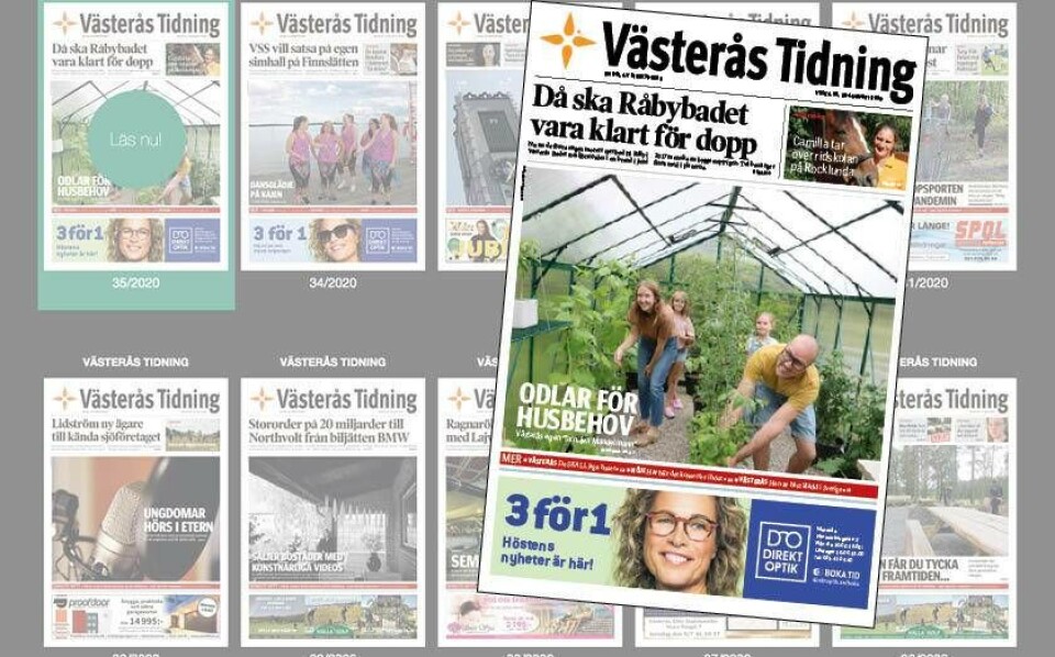 Läs helgens Västerås Tidning som e-tidning