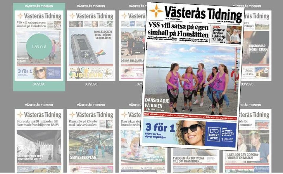Läs helgens Västerås Tidning som e-tidning