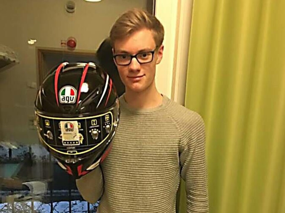 Joel Marklund fick en flygande start på säsongen i Moto3-klassen i England med nytt personbästa – en åttonde och en nionde plats. Foto: Privat×1 / 2Visa bildtextBild 1 av 2