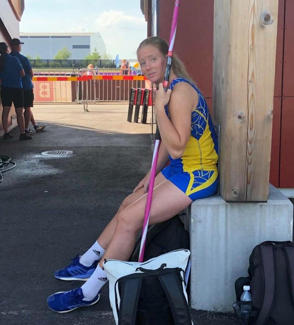 Sofi Flink efter sin SM-comeback som gav ett silver med mersmak. Foto: Privat
