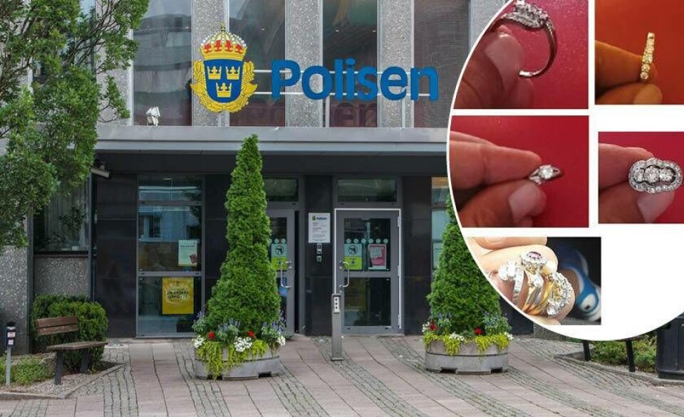 På polisens hemsida visas bilder på de misstänkt stulna ringarna.
