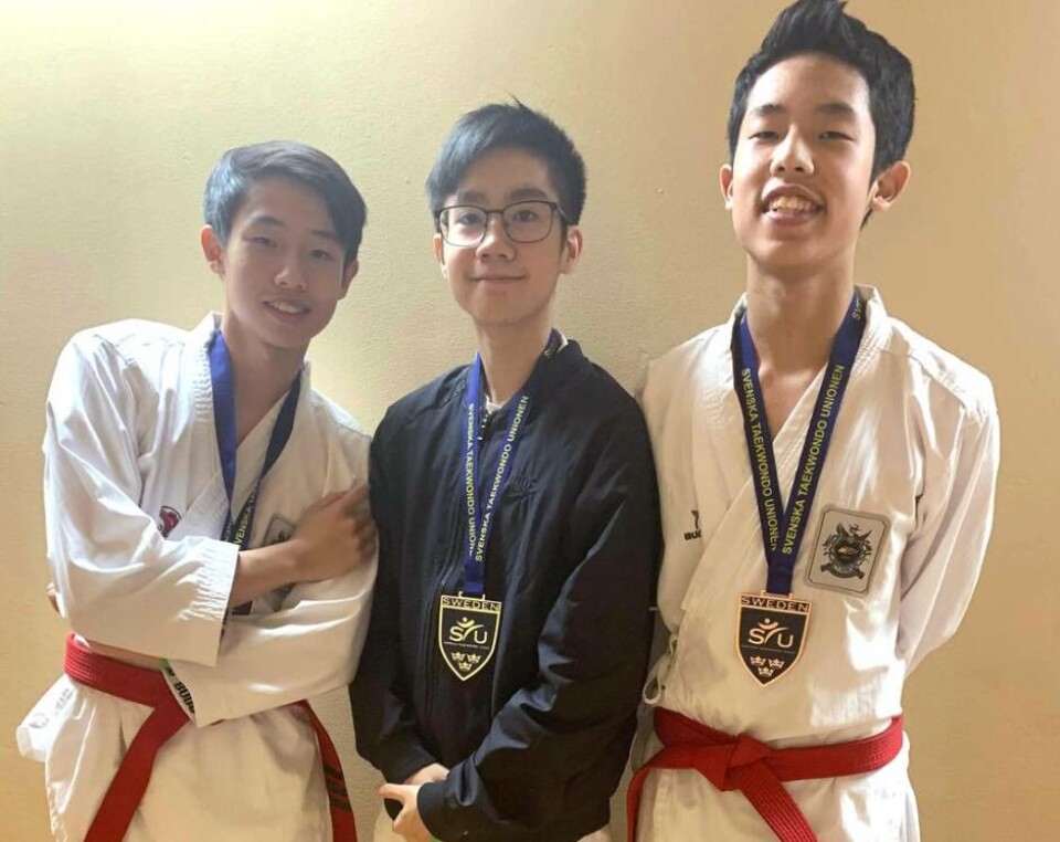 Trio med framgångar. David Chan, Kevin Hy, Daniel Chan från KSA Västerås lyckades bra i Svenska cupen. Foto: KSA