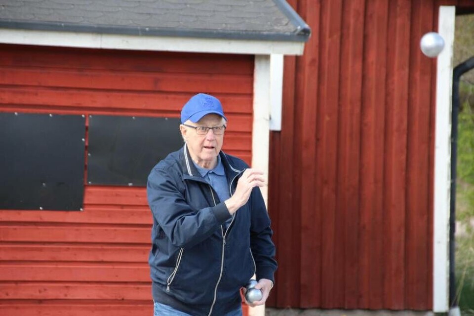 Birger Olsson, ordförande Västerås Bouleklubb. Foto: Jonas Bergkvist