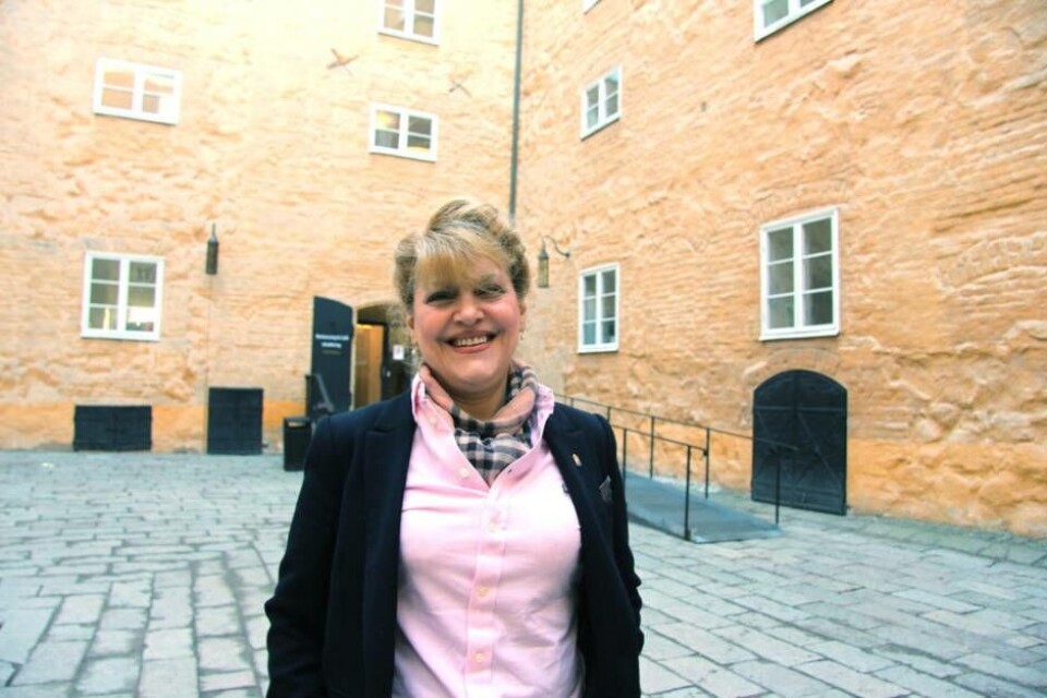 Landshövdingen Minoo Akhtarzand trivs bra hemma på slottet. Foto: Lasse Blom