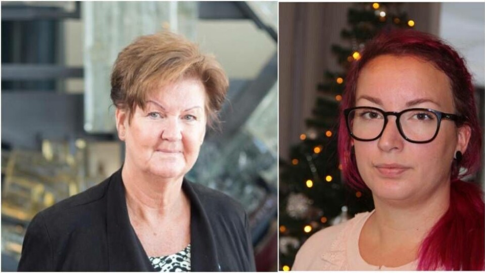 Silvana Enelo-Jansson (M), ledamot i regionfullmäktige och Linda från Västerås som nekats operation i Västmanland för sin diastas. Foto: Moderaterna/Sofie Tejre