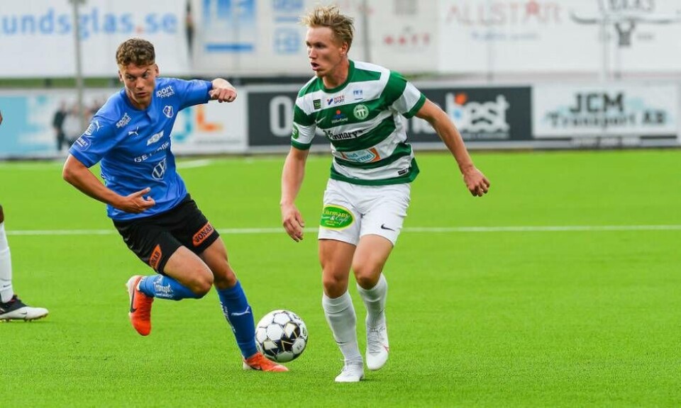 VSK föll tungt hemma mot Halmstad i onsdagskvällens Superettanmöte på Iver Arena. Foto: Stefan Lindgren