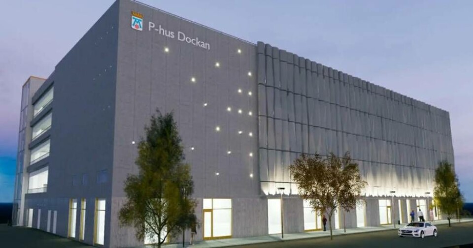 Skiss över parkeringshuset Dockan. Foto: Fojab arkitekter