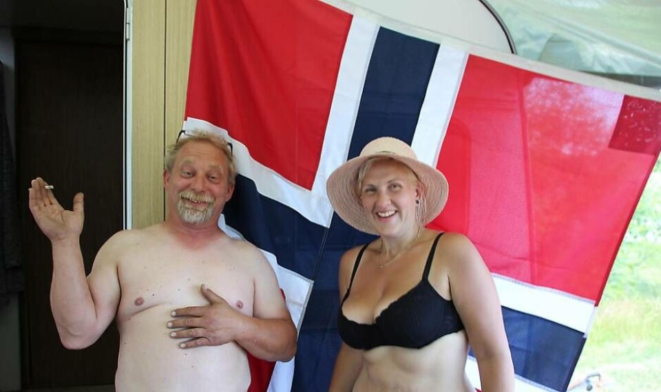 En norsk och en svensk. Björn Karling från Sunnefjord i Norge och Sara Lundblad från Uppsala har besökt Västerås och Summer Meet, tidigare Power Meet, över tio gånger. Foto: Jonas Bergkvist
