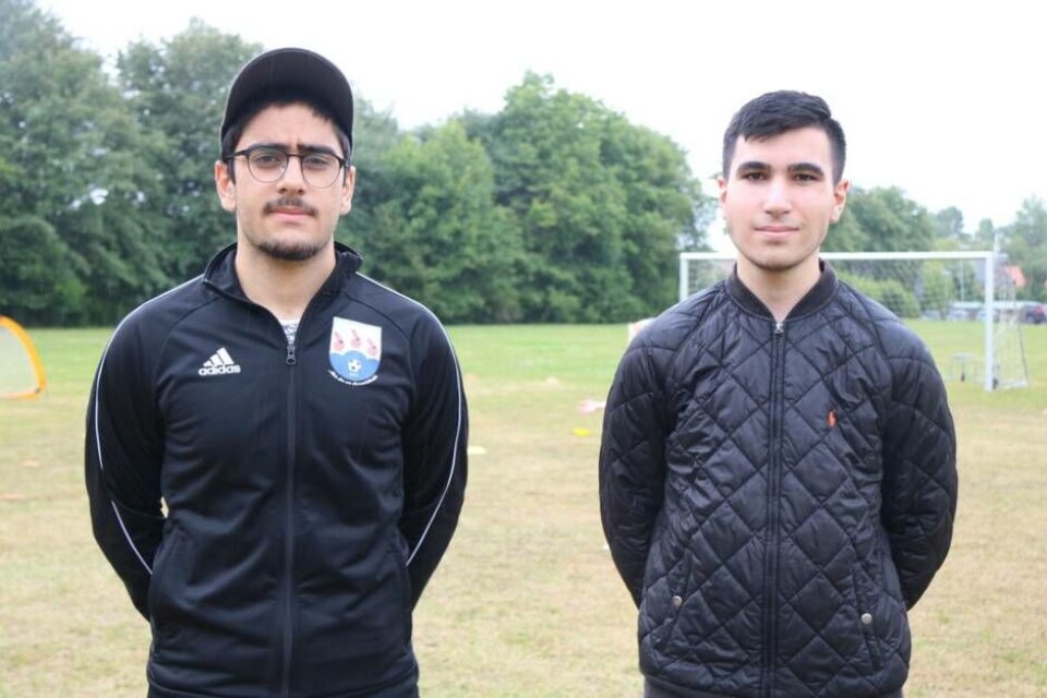 Franco Behnam och Alex Goriel, två av de blivande ungdomstränarna. Foto: Helena Andersson