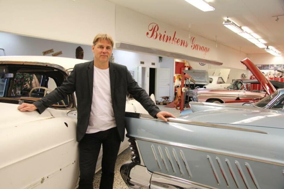 Klas Brink har ett brinnande bilintresse. Foto: Helena Andersson