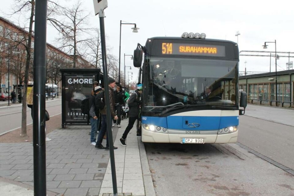 På lördag går det att åka gratis buss mellan Västerås, Surahammar och Hallstahammar. Foto: Lasse Olsson