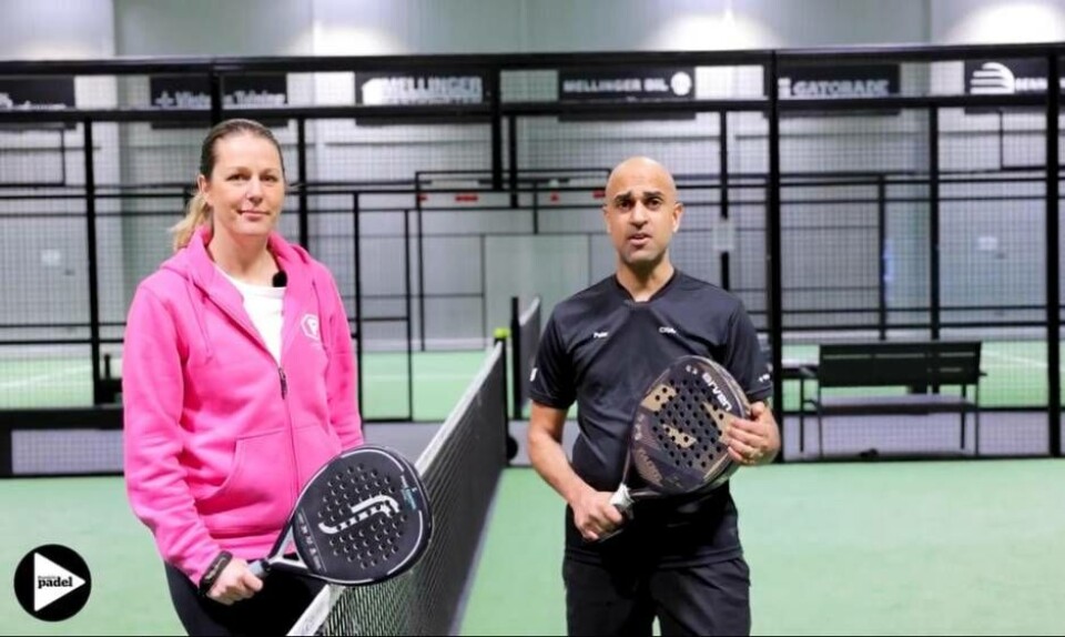Åsa Svensson på Bäckby Park Padel och Box ofs Peter Wadelius. Foto: Avig Kazanjian