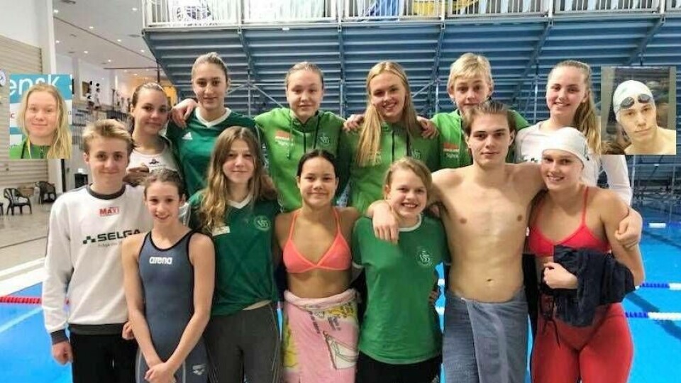 Här är truppen som gjorde att VSS blev tredje bästa medaljklubb på Sum-Sims Riksfinal i Eskilstuna. Övre raden fr v Hannah Brunzell (inklippt), Malin Eklund, Matilda Olausson, Hanna Degerlund, Filippa Sterling, Lucas Sterling, Edith Jernstedt och Gellert Szabo (inklippt). Nedre raden fr v Gustaf Walldén, Tara Klarbo Egan, Emelie Hellgren, Felicia Rogell, Lina Rehnman, Johan Brewitz och Elvira Mörtstrand. ×1 / 2Visa bildtextBild 1 av 2