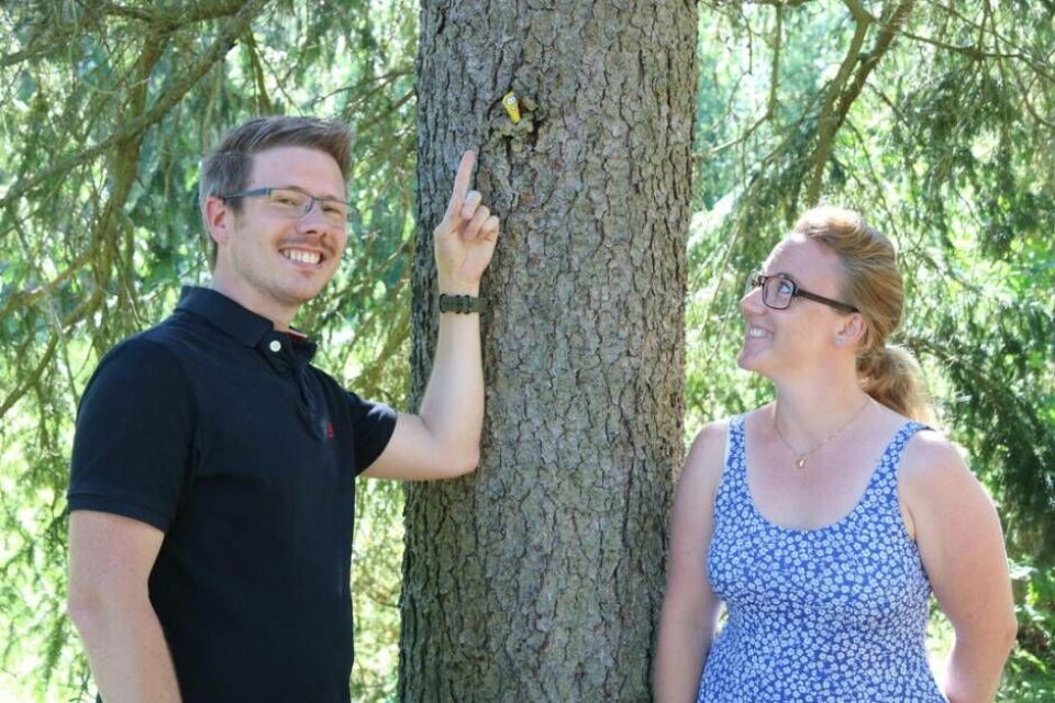 Dingtunaborna Marcus Björklund och Emma Nilsson kom på idén med Dingisar. Foto: Helena Andersson