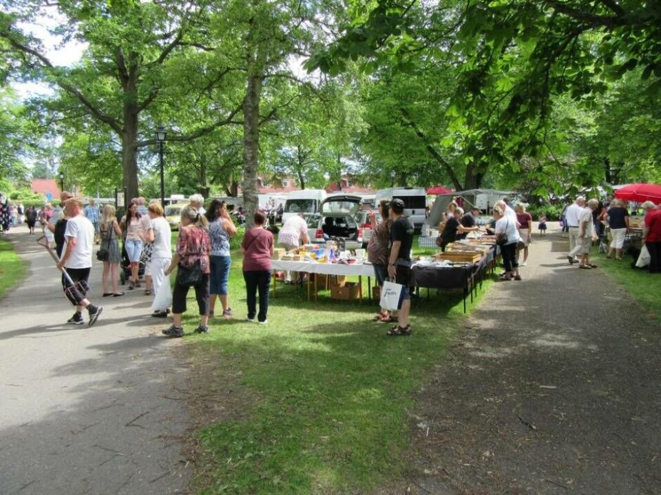 Veteran- och hantverksmarknad i Bruksparken. Foto: Urban Dimberg