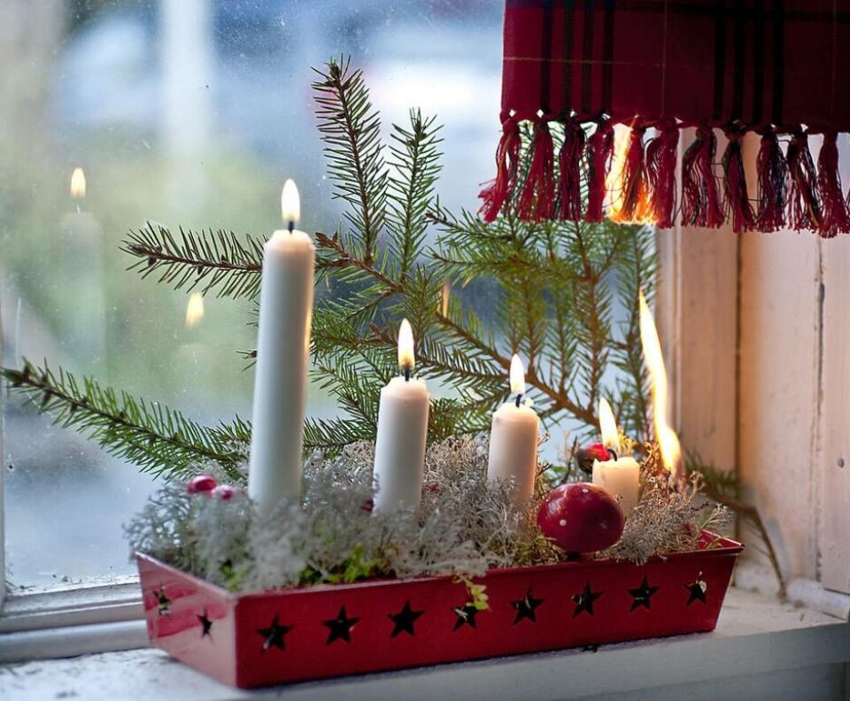 Adventsljus. Se till att ha en plan om olyckan är framme! Foto: Mostphotos