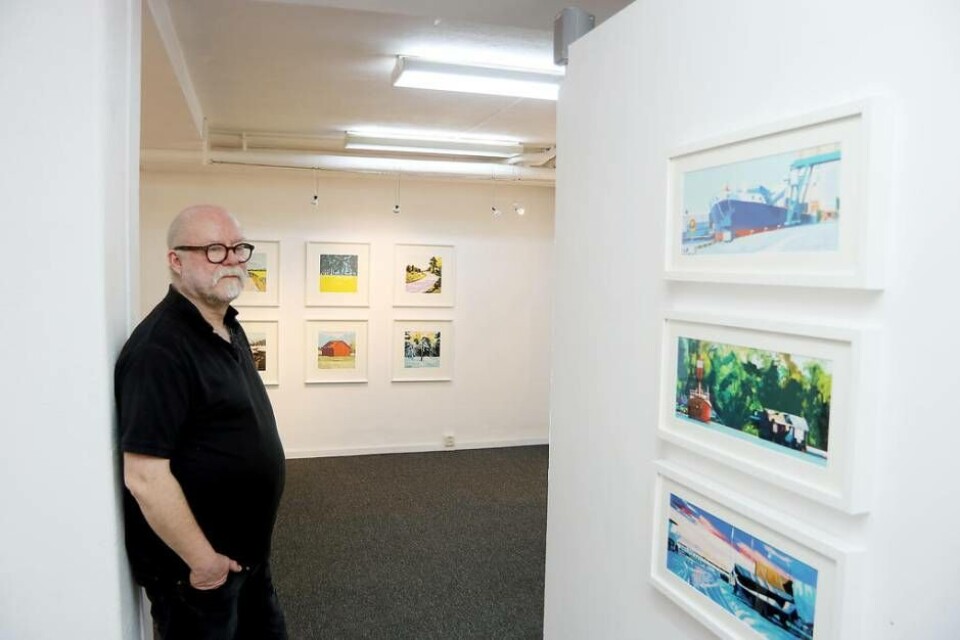 Stor utställning. 85 Västeråsmotiv visas av konstnär Anders Hultman. Vernissage på lördag 18 mars i ateljé Hultman på Oxbacken i Västerås. Foto: Lasse Blom