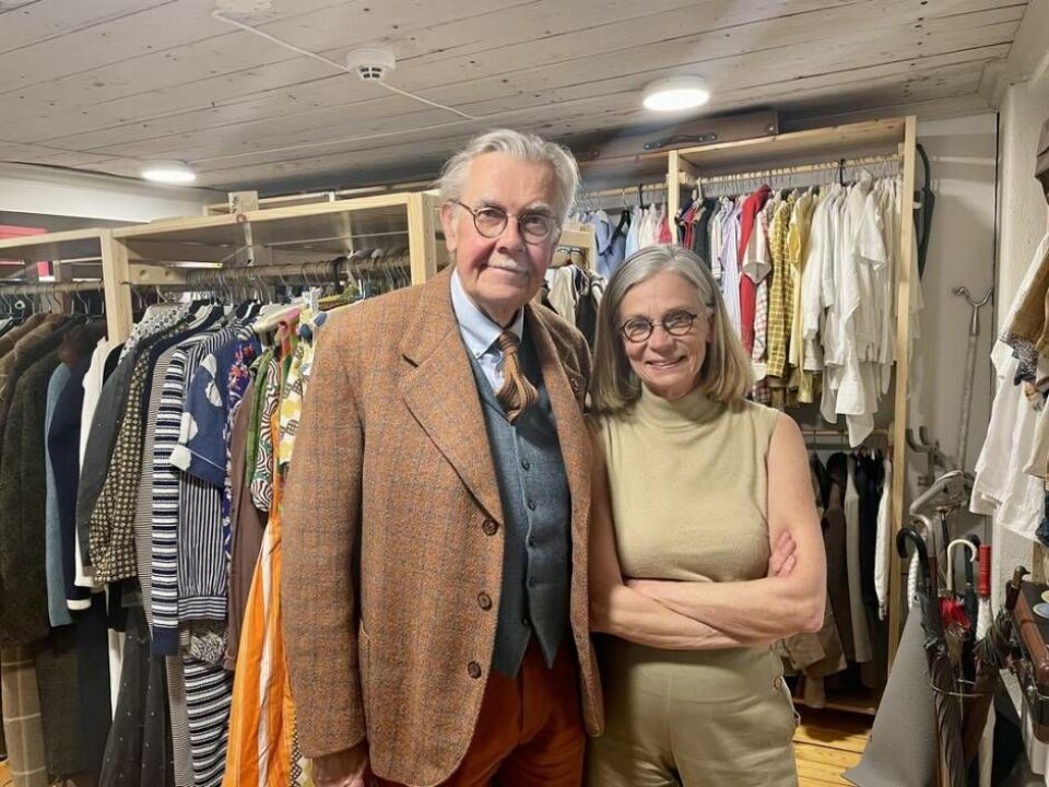 Vintagemannen Ingemar tillsammans med frun Anne-Marie Lindstedt, mer känd som VintageQvinnan. Foto: Michaela Ericzén