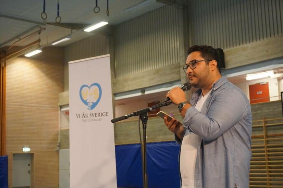 Vladimir Ahmed är grundaren för organisationen Vi är Sverige. Foto: Josefine Wijkström