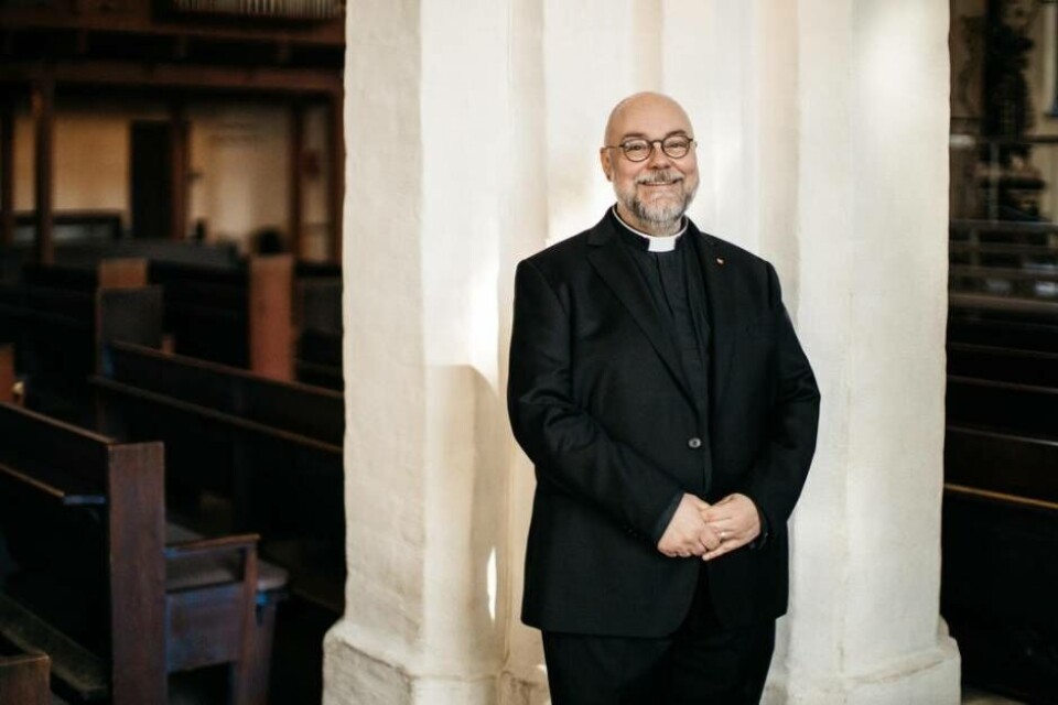 Peter Forsberg är en av idékläckarna till sommarens utställning i Västerås domkyrka Foto: FOTOGRAF HENRIK MILL