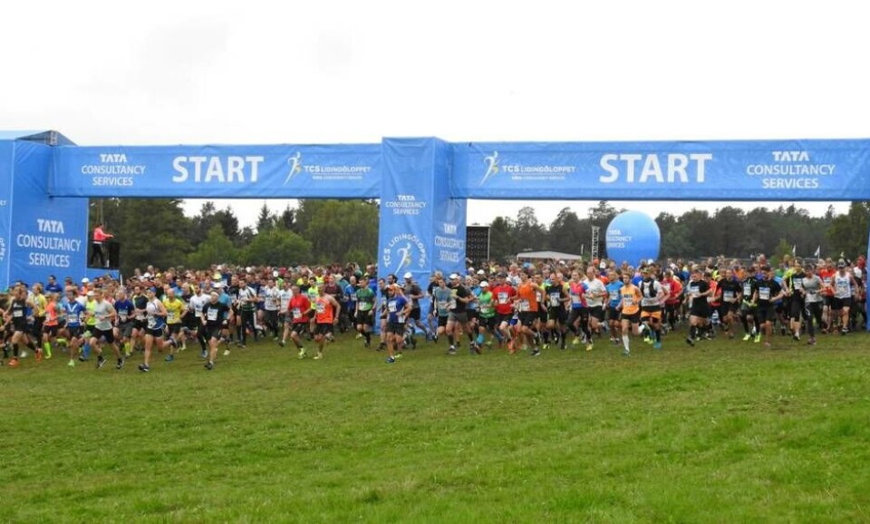 Starten av ordinarie Lidingöloppet på hösten. Foto: Mostphotos