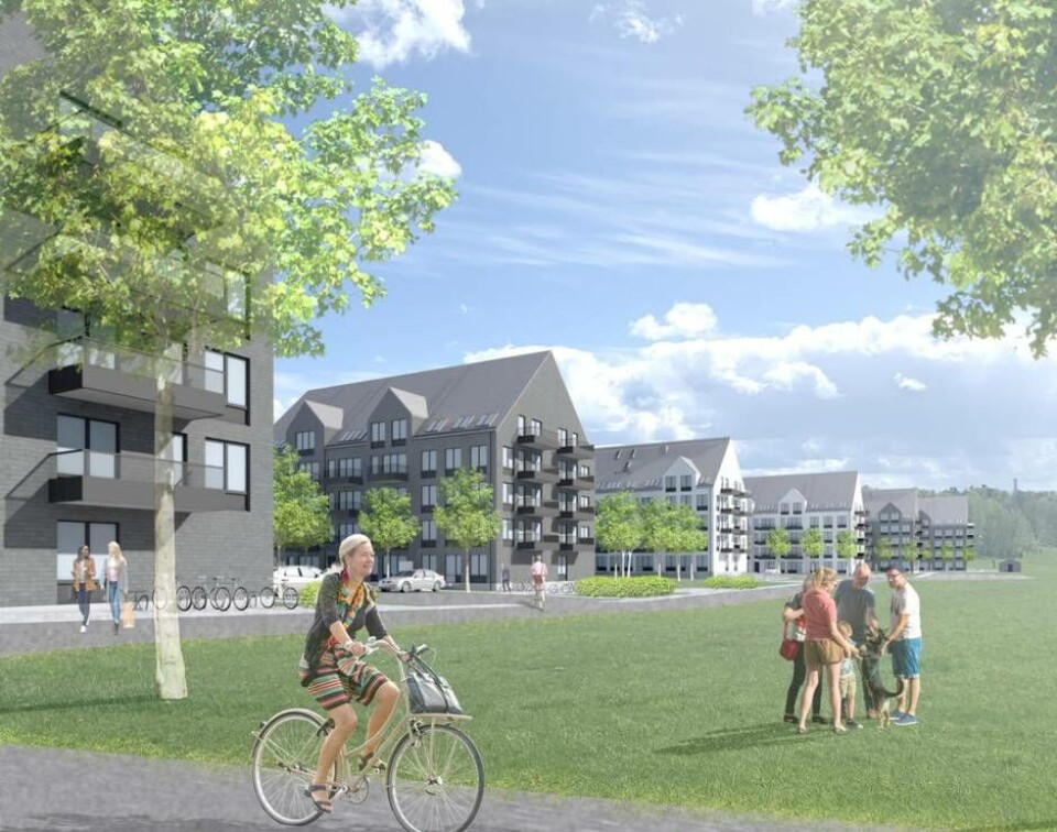 ERIKSBORG-PROJEKT. Projektet Vedbo med 252 lägenheter i Västerås. Foto: E/S-A arkitekter