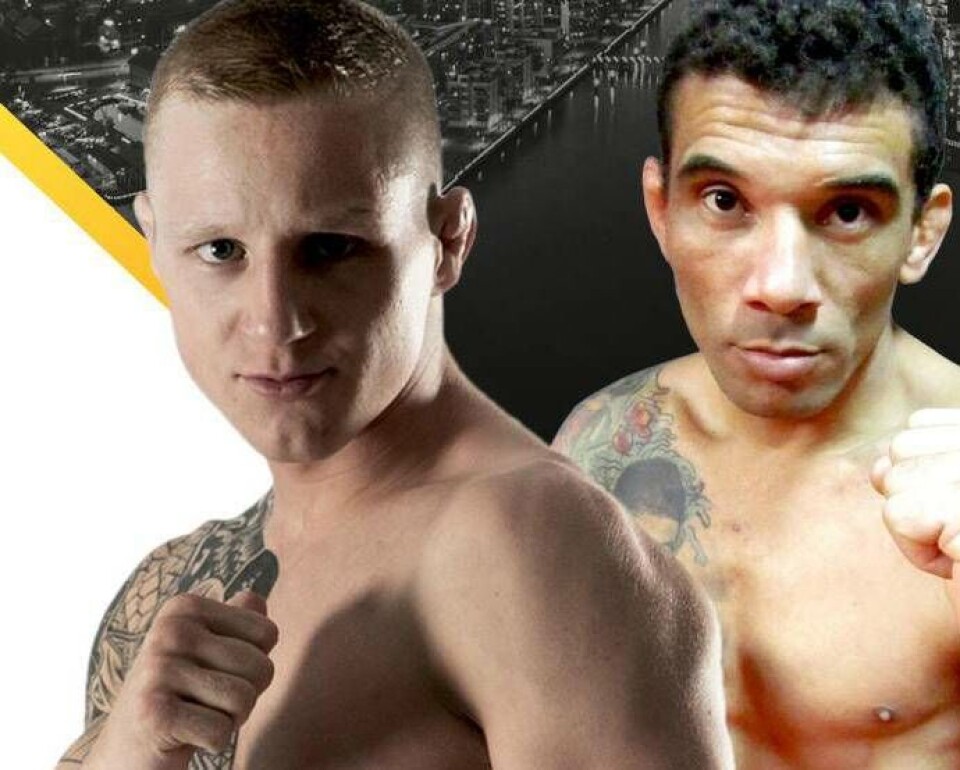 Hemmahopp. Huvudattraktionen på MMA-proffsgalan i Bombardier på söndag är västeråsaren Tobias ”BadIntention” Harilas möte med den erfarne brasilianske fightern Carlos Azevedo (till höger). Foto: Fight Club Rush