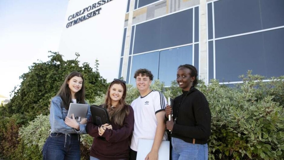 Elever vid Carlforsska gymnasiet, en skola som nu växer efter beslut i utbildnings- och arbetsmarknadsnämnden. Foto: Per Groth/Västerås stad
