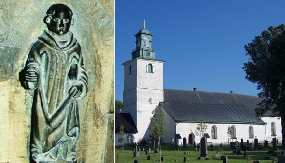 Relik av S:t David som finns i Munktorps kyrka. Foto: Wikipedia