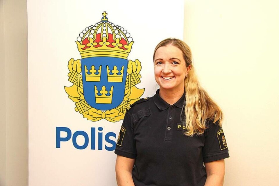Linda Rosander är en av de två poliserna som kommer att besvara frågor kring polisutbildningen och yrket på Rekryteringsmässan. Foto: Sandra Fonnisson