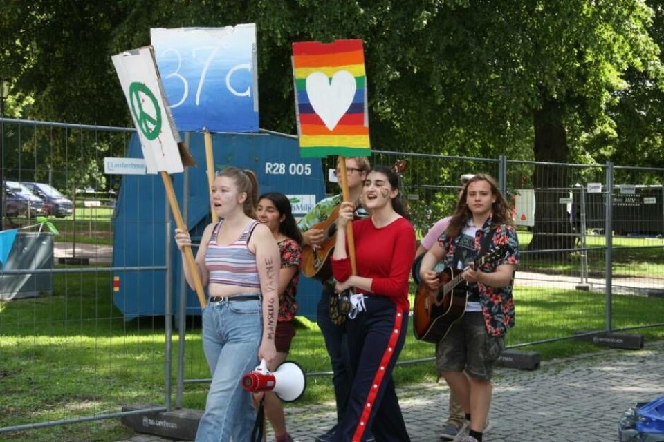 I år kommer Västerås Pride att firas annorlunda. Bilden är från 2019 då Västerås Pride firades i Vasaparken i Västerås. Foto: Sofie Tejre