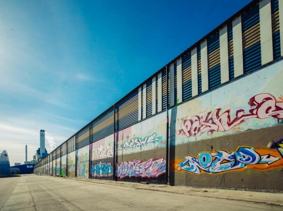Stor vägg. 990 kvadrat vägg som från och med den 23 april ska täckas med graffiti varannan lördag. Foto: avigphoto.se