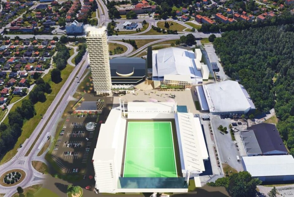 Området sett från ovan. Foto: Andreas Puskas / 3P Arkitektur