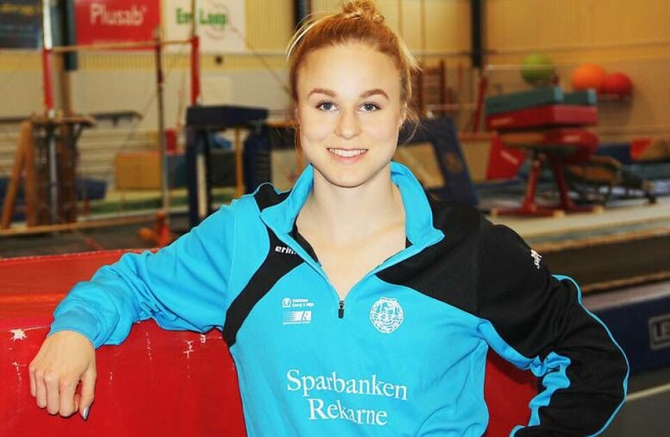 Jonna Adlerteg under ett besök i gamla hemmahallen VGF för två år sedan. Nu är 25-åringen OS-klar. Foto: Sofie Tejre