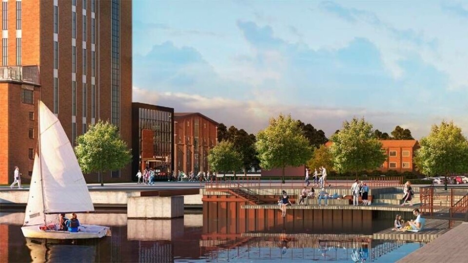 Så här kommer den nya bryggan vid Notuddskajen att se ut. Foto: Västerås stad