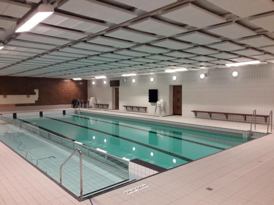 Nu invigs det nyrenoverade badet i Tillberga. Foto: Krister Fransson