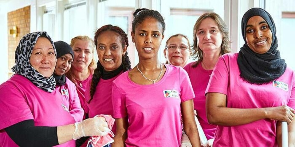Kvinnor för Bäckby: Rahima, Ferdos, Betol, Mhret, Wodase, Silvia, Sahar och Kedira. Foto: Mimer