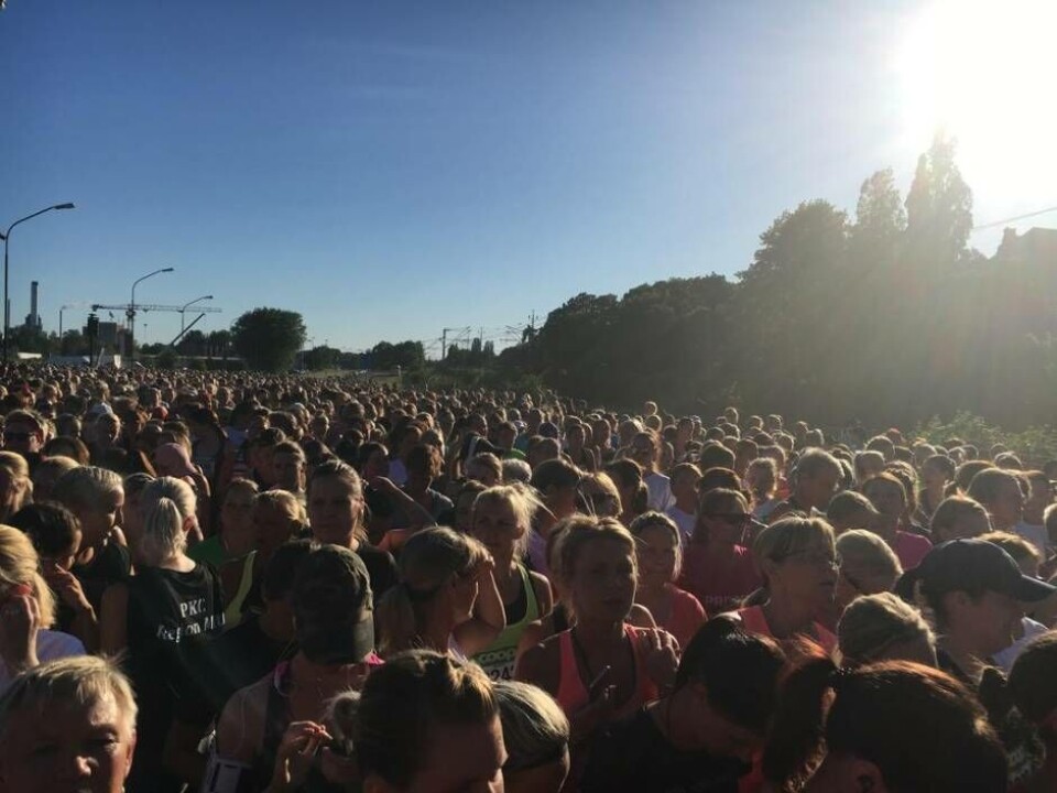 Många sprang Vårruset i värmen. Foto: Sofie Tejre