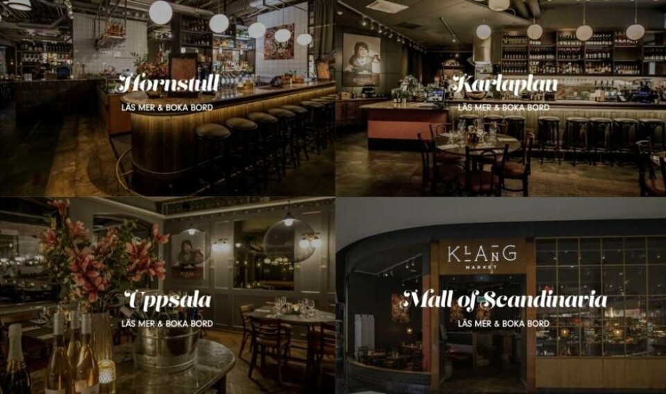 Restaurangkedja. Klang Market har sedan tidigare flera restauranger i Stockholm och finns även i Göteborg, Malmö, Uppsala och Växjö. Restaurangkedja. Klang Market har sedan tidigare flera restauranger i Stockholm och finns även i Göteborg, Malmö, Uppsala och Växjö.