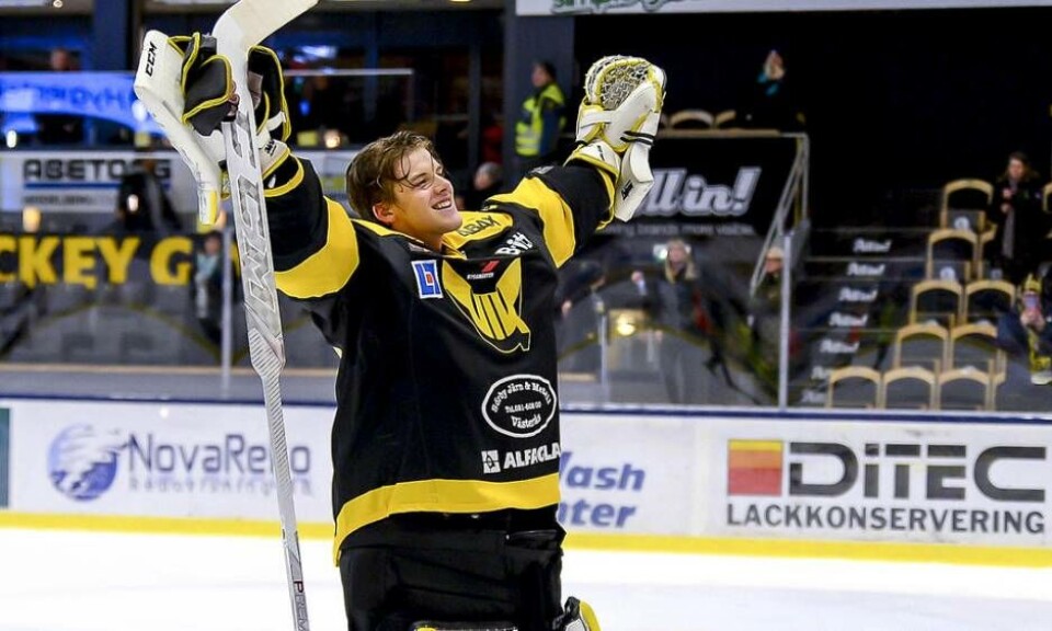 Samuel Ersson var tillbaka i VIK som vinnare när gulsvart besegrade Leksand med 3–1 Foto: STEFAN LINDGREN